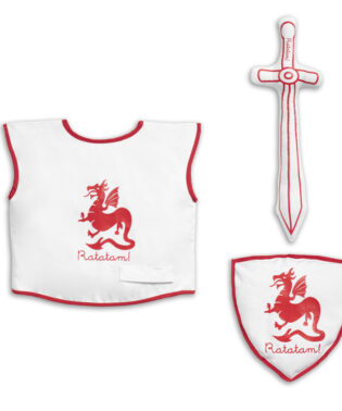 DEGUISEMENT CHEVALIER POUR ENFANTS ROUGE BORDEAUX RATATAM KIDS CM-CH012