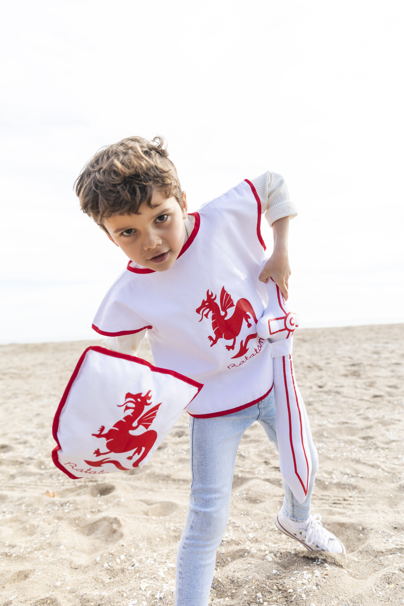 KIT DE DEGUISEMENT CHEVALIER ROUGE ENFANT RATATAM