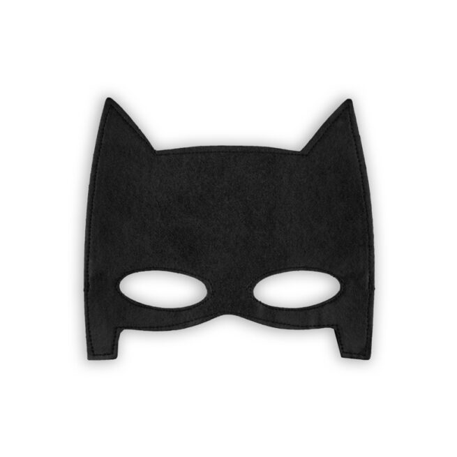 MASQUE CHAT NOIR KIT SUPER HEROS NOIR AVEC CAPE MASQUE ET MANCHETTES NOIR ET OR DEGUISEMENTS POUR ENFANTS RATATAM KIDS S069