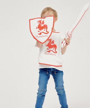 DEGUISEMENT CHEVALIER POUR ENFANTS ROUGE RATATAM KIDS CM-CH012