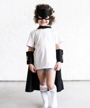 KIT DEGUISEMENT SUPER HEROS NOIR RATATAM KIDS S069