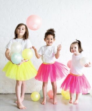 THE RATATAM KIDS NEON PINK AND YELLOW TUTU