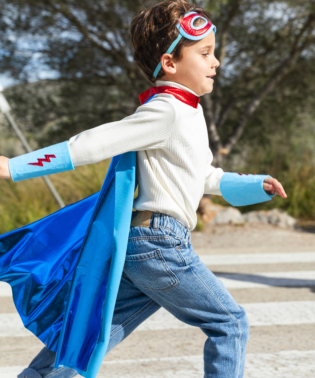 KIT SUPER HEROS BLEU S068 DEGUISEMENT RATATAM