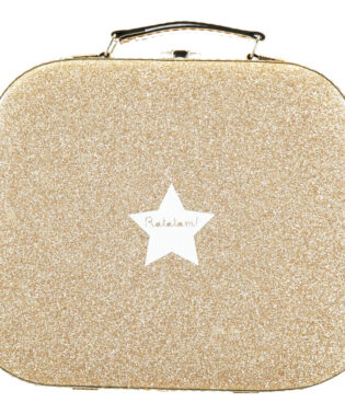 RATATAM KIDS V042 SQUARE GOLD SEQUIN SUITCASE