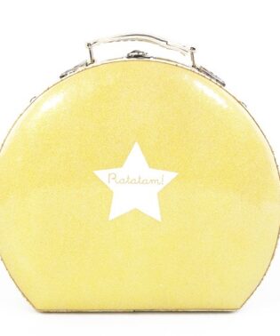 VALISETTE PAILLETTEE JAUNE POUR ENFANTS RATATAM KIDS V053