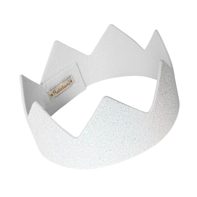 WHITE GLITTER CROWN RATATAM KIDS DISGUISE C040