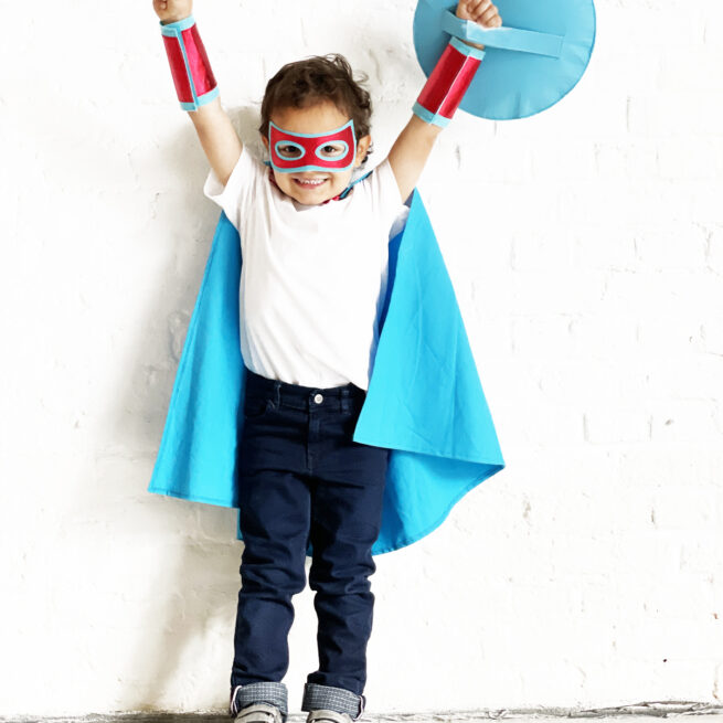 KIT SUPER HEROS BLEU ET ROUGE RATATAM KIDS