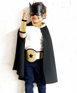 DEGUISEMENT SUPER HEROS NOIR SM072 RATATAM KIDS NOIR