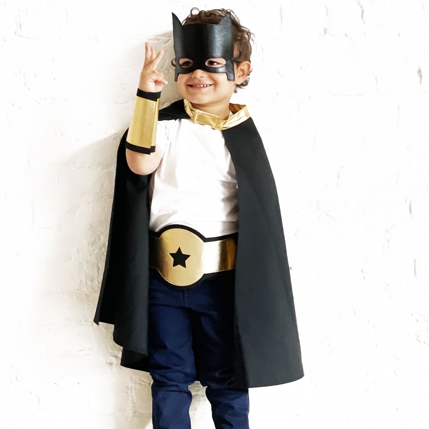 DEGUISEMENT SUPER HEROS NOIR SM072 RATATAM KIDS NOIR
