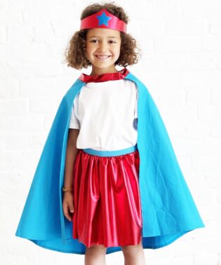 DEGUISEMENT SUPER GIRL ROUGE ET BLEU POUR ENFANT RATATAM KIDS SM073