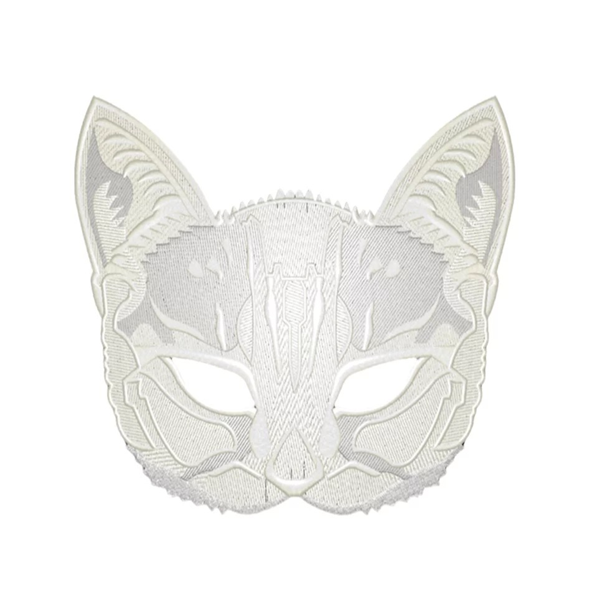 MASQUE CHAT BRODE ARGENT ENFANT RATATAM