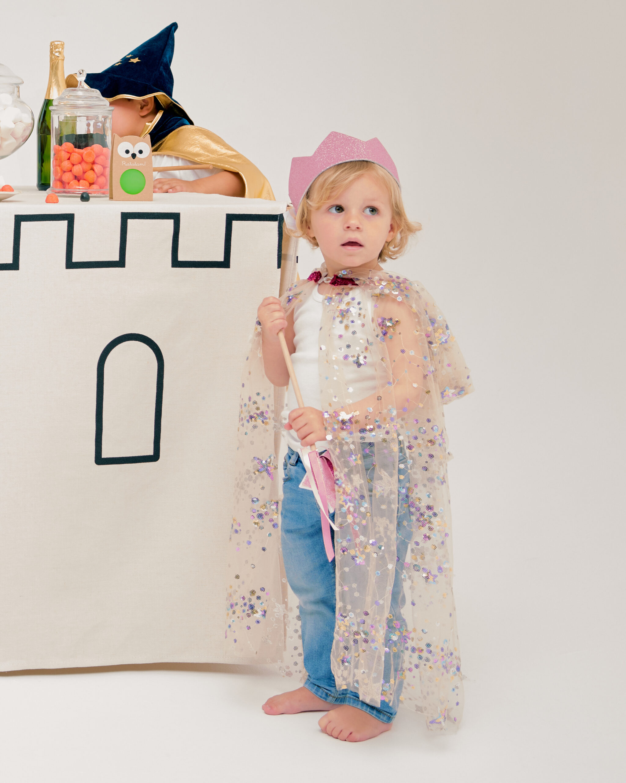 COURONNE A PAILLETTE ROSE C039