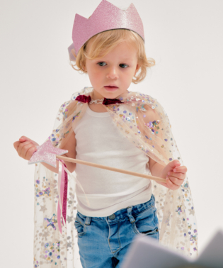 COURONNE PAILLETTES ROSE DEGUISEMENT ENFANTS