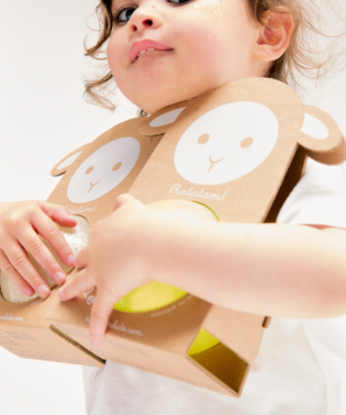 BALLON MOUTON PAILLETTES JAUNE RATATAM