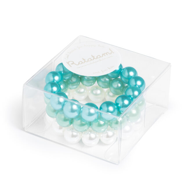 SET OF 3 RATATAM KIDS BLUE PEARL BRACELETS