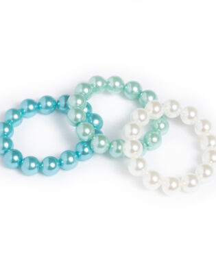 SET OF 3 RATATAM KIDS BLUE PEARL BRACELETS