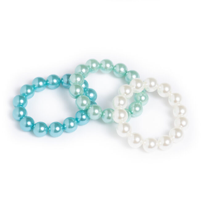 SET OF 3 RATATAM KIDS BLUE PEARL BRACELETS