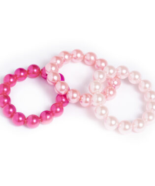 SET OF 3 RATATAM KIDS PINK PEARL BRACELETS