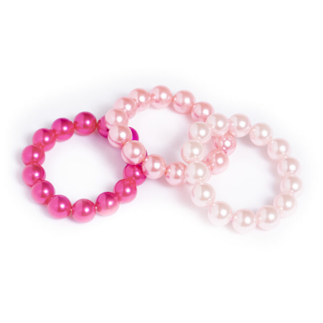 SET OF 3 RATATAM KIDS PINK PEARL BRACELETS