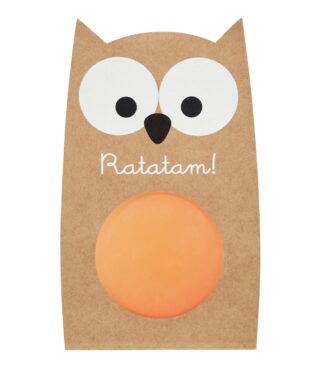 RATATAM KIDS ORANGE OWL PHOSPHORESCENT BOUNCING BALL