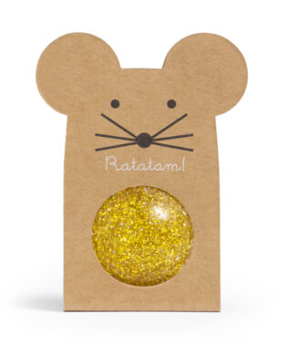 MOUSE BOUNCING BALL GOLD GLITTER BRS-042 RATATAM KIDS