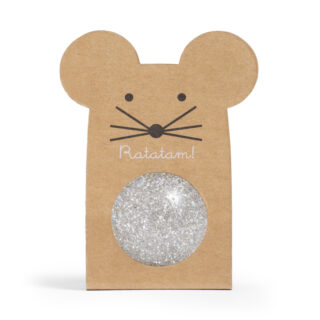 SILVER GLITTER MOUSE BOUNCING BALL BRS-043 RATATAM KIDS