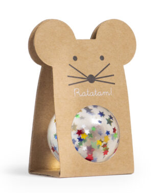 BALLE REBONDISSANTE SOURIS PAILLETTE ETOILE BRS-044 RATATAM KIDS