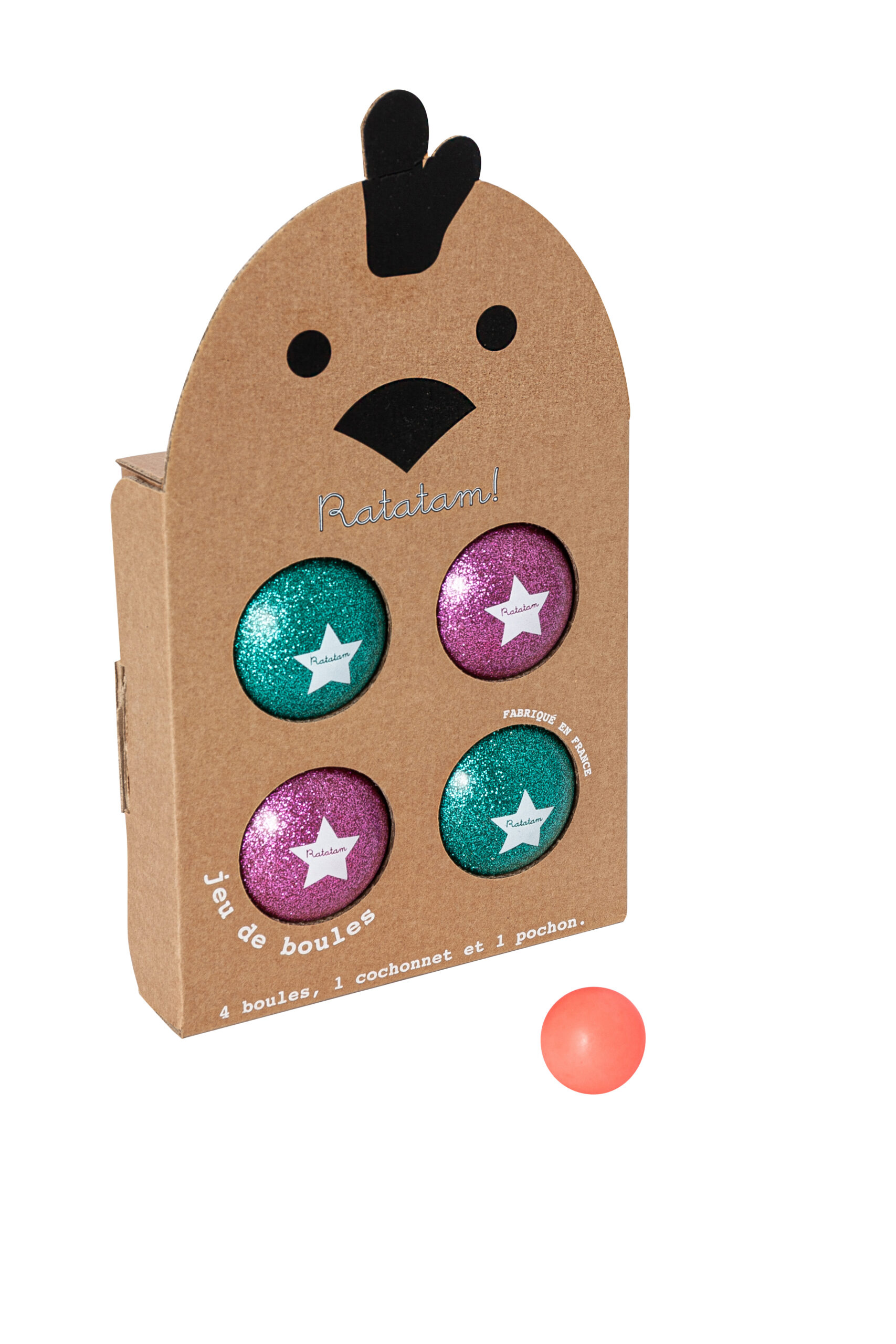 J017(1) JEU DE BOULES BULLES ROSE ET BLEU