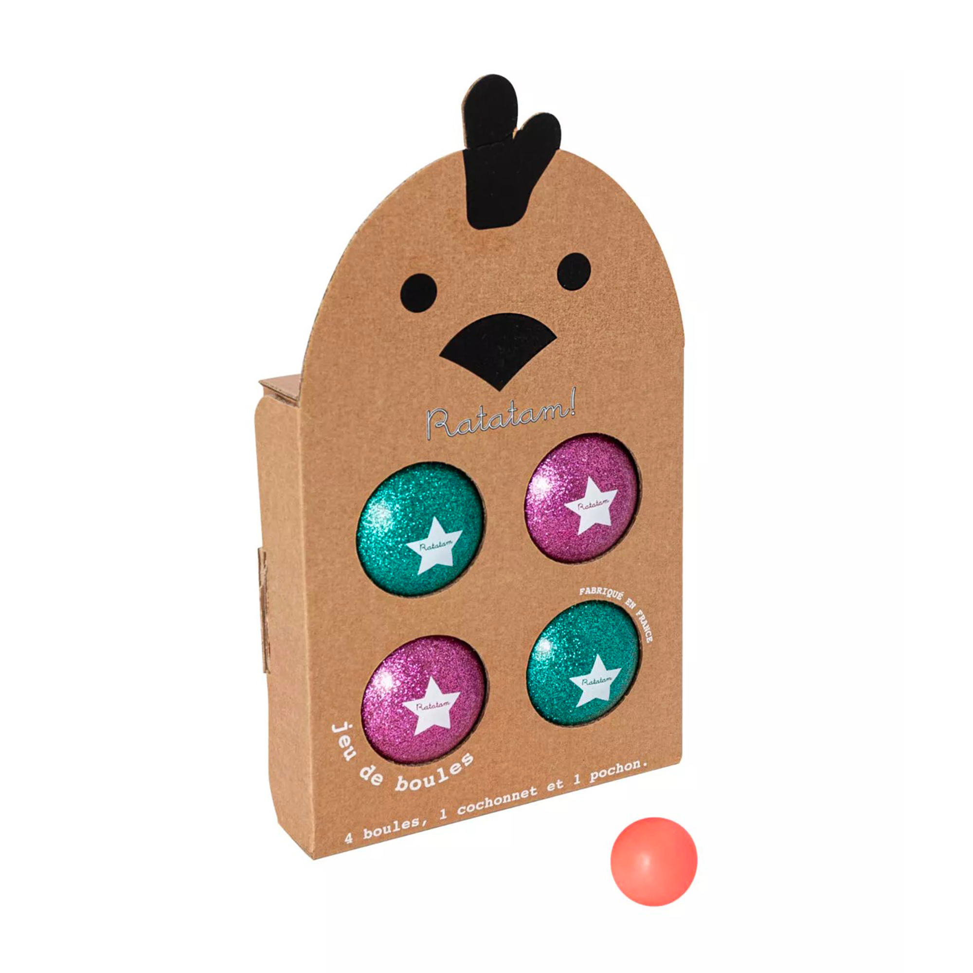JEU DE BOULES ROSE ET VERT J017 JEU DE BOULES ROSE ET VERT POUR ENFANTS RATATAM KIDS J017