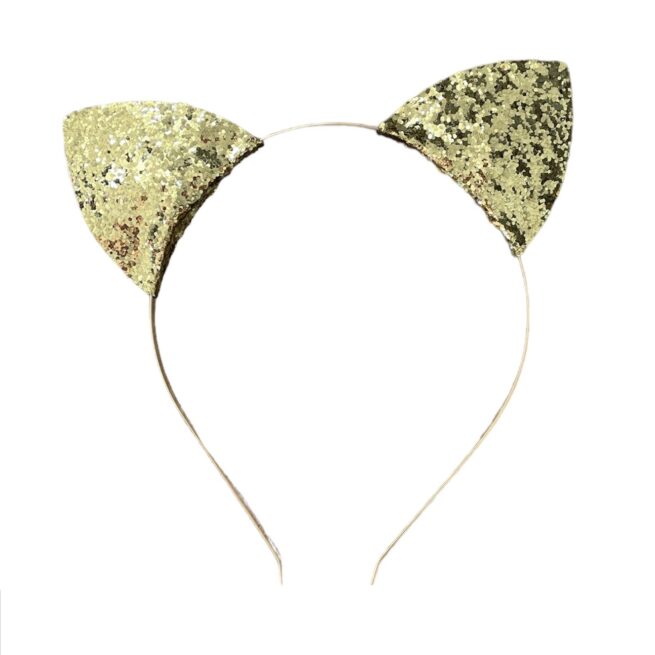 GOLD GLITTER CAT HEADBAND FOR KIDS ST-044 RATATAM KIDS