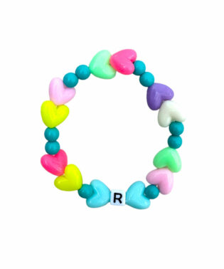 BLUE PEARL BRACELET MULTICOLOR HEARTS RATATAM KIDS BR-BLC01