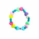 BRACELET EN PERLES BLEUES COEURS MULTICOLORES RATATAM KIDS BR-BLC01