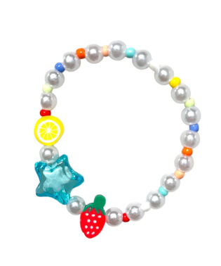 RATATAM KIDS MULTICOLORED PEARL AND FRUIT BRACELET BR-FRU01