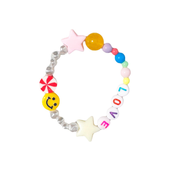 BRACELET ELASTIQUE EN PERLES COLLECTION LOVE RATATAM KIDS BR-LOV01