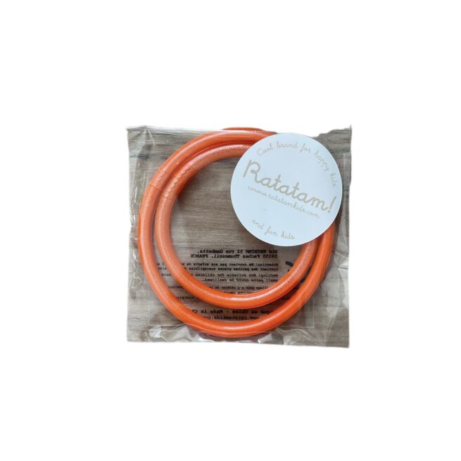 SET 2 BRACELETS TUBES MAMAN ET ENFANT ORANGE RATATAM KIDS BT-M006E