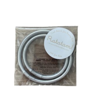 SET 2 SILVER TUBE S BRACELETS MOM AND KID RATATAM KIDS BT-M010E