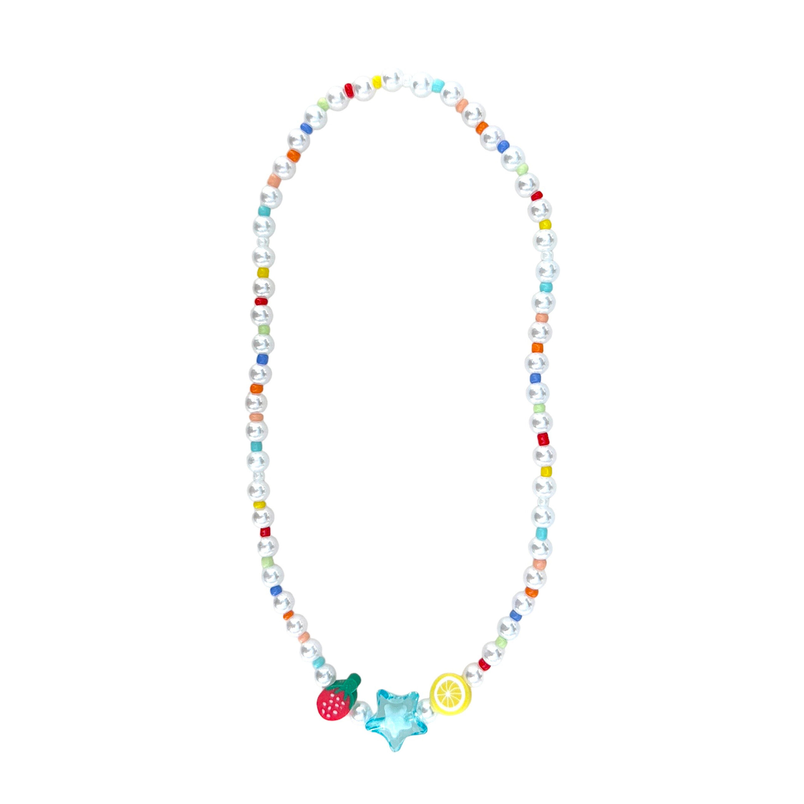 MULTICOLORED PEARL AND FRUIT NECKLACE CO-FRU02 RATATAM KIDS