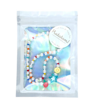 COLLIER ELASTIQUE EN PERLE MULTICOLORES ET FRUITS CO-FRU02 RATATAM KIDS