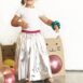 SILVER DISCO SKIRT RATATAM KIDS COSTUME SD-M006S