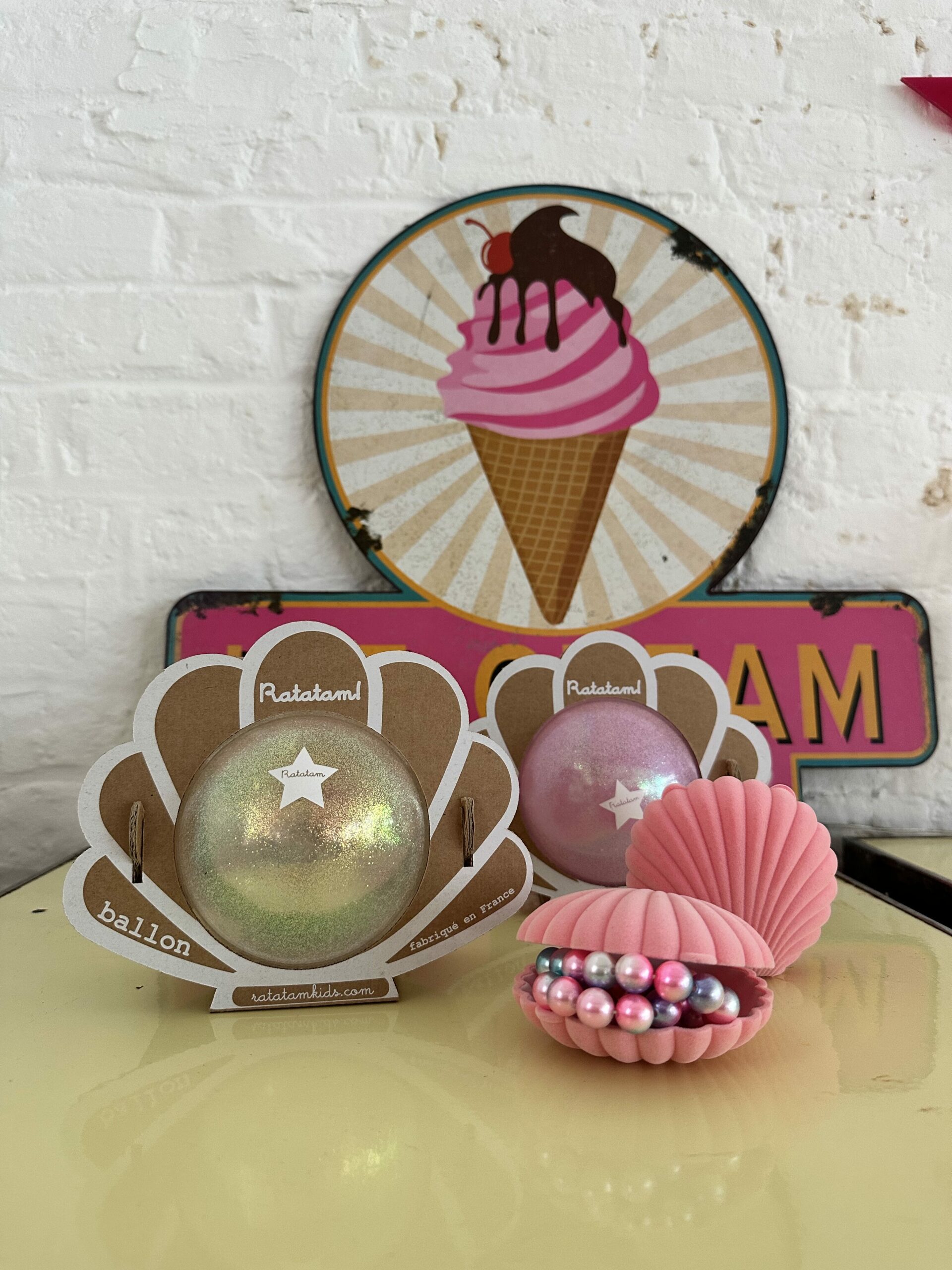 LIFESTYLE-SET-PERLES-COQUILLAGE-0 SET COQUILLAGE PERLES ROSE