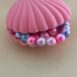 SHELL SET PINK BEADS