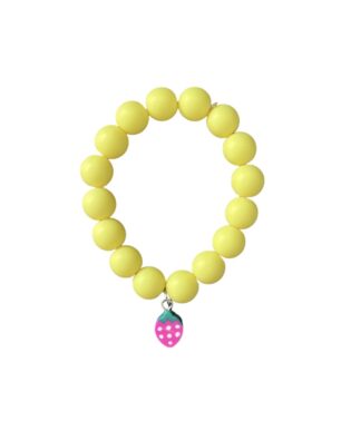 ELASTIC BRACELET YELLOW PEARL WITH PASTEQUE RATATAM KIDS BP-Y004S