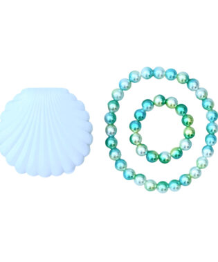 RATATAM KIDS SP-M005C SEASHELL SET WITH NECKLACE AND GREEN PEARL BRACELET