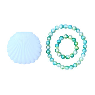 RATATAM KIDS SP-M005C SEASHELL SET WITH NECKLACE AND GREEN PEARL BRACELET