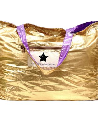 RATATAM KIDS LARGE GOLD AND PURPLE TOTE BAG FT-A025