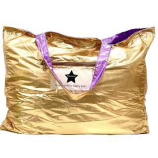 RATATAM KIDS LARGE GOLD AND PURPLE TOTE BAG FT-A025