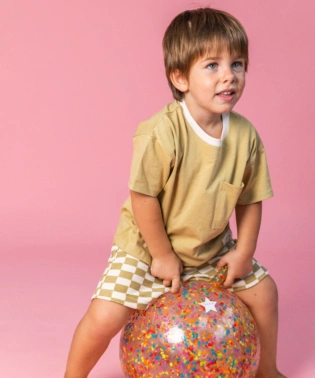 BALLON SAUTEUR CONFETTI POUR ENFNATS RATATAM - JUMPINK BALL CONFETTI JOUET JEUX ENFANT