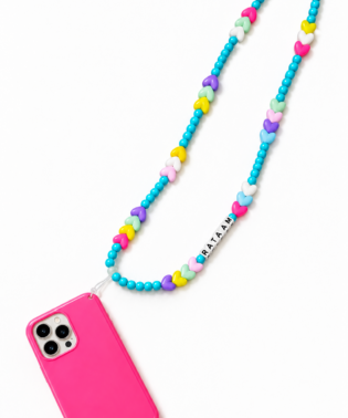 CHAINE DE TELEPHONE BLEU COEUR RATATAM