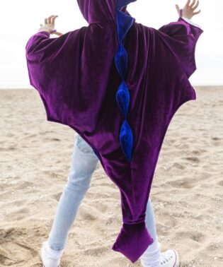 DEGUISEMENT DRAGON EN VELOURS VIOLET ET BLEU DG-S011 RATATAM KIDS