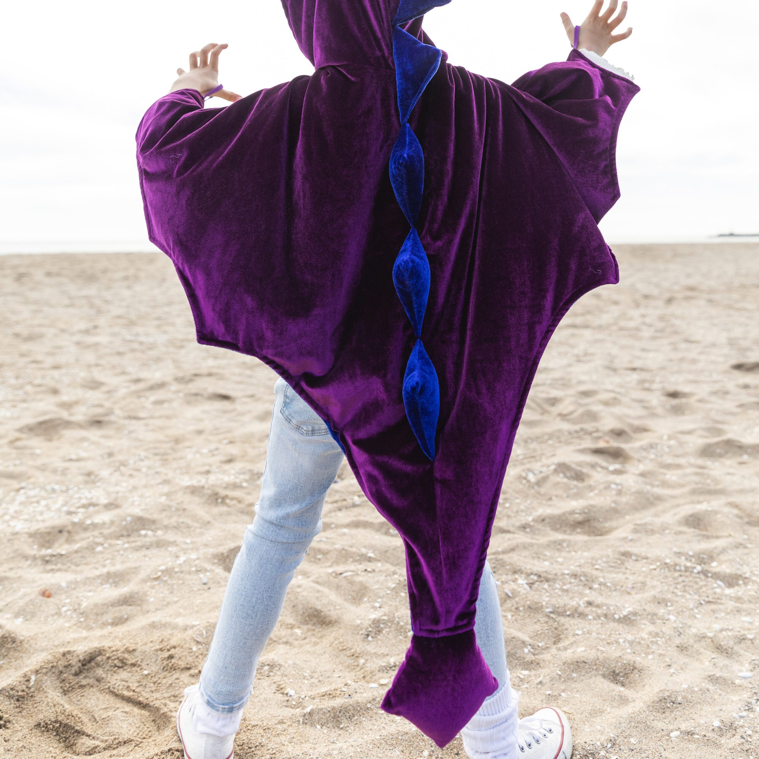 DEGUISEMENT DRAGON EN VELOURS VIOLET ET BLEU DG-S011 RATATAM KIDS